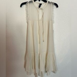 Volcom Cream Sleeveless Dress M NWT